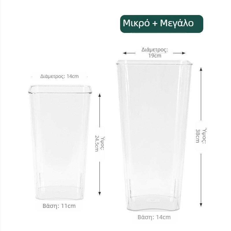 Πολυλειτουργικός σωλήνας οργάνωσης κουζίνας για πράσινο κρεμμύδι, τζίντζερ και σκόρδο — πλαστικό, προσαρμόσιμο, μοντέρνος μινιμαλιστικός σχεδιασμός