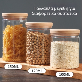 Κυκλικό πλαστικό δοχείο αποθήκευσης τροφίμων, ανθεκτικό στην υγρασία, κυλινδικού σχήματος, κατάλληλο για φούρνο μικροκυμάτων