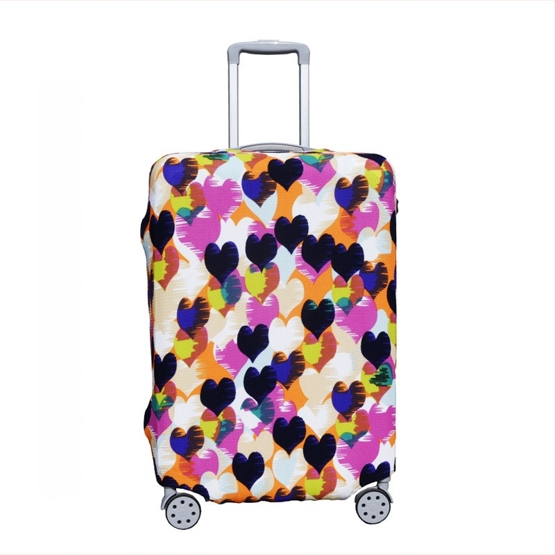 Κάλυμμα προστασίας αποσκευών με ελαστικό σχέδιο καρδιάς – πολυεστέρας, μάρκα ODBIC, ιδιωτική ετικέτα με άδεια