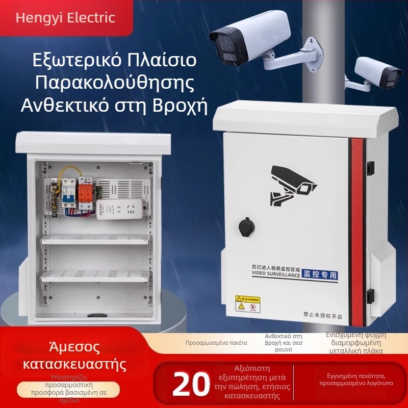 Εξωτερικό κουτί παρακολούθησης από ανοξείδωτο ατσάλι, αδιάβροχο, για παρακολούθηση βίντεο, τοίχος-εγκατάσταση