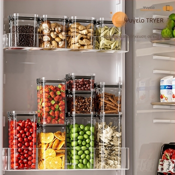 Δοχείο διατήρησης φρεσκάδας για τρόφιμα, ορθογώνιο από PP, χωρητικότητα 501–800 ml, κατάλληλος για φούρνο μικροκυμάτων, μάρκα ybst