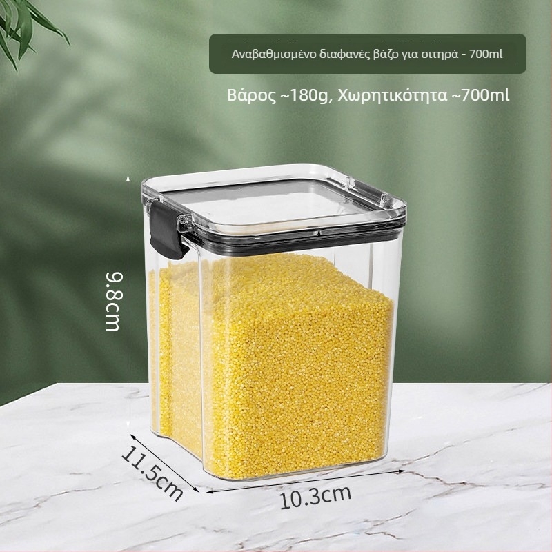 Δοχείο διατήρησης φρεσκάδας για τρόφιμα, ορθογώνιο από PP, χωρητικότητα 501–800 ml, κατάλληλος για φούρνο μικροκυμάτων, μάρκα ybst