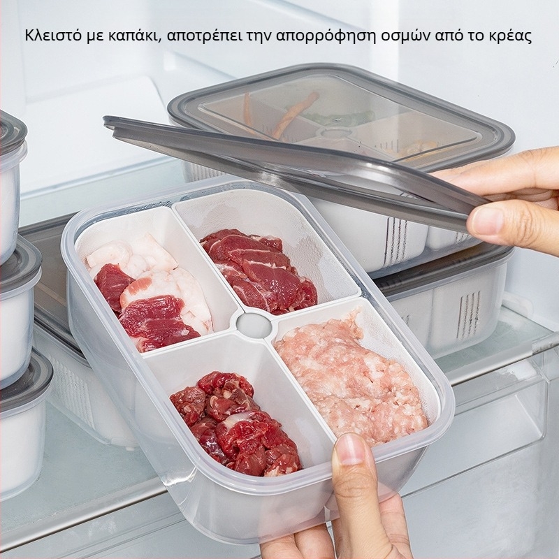 Qiwang πλαστικό δοχείο αποθήκευσης κρεμμυδιού, τζίντζερ και σκόρδου – κατάλληλο για τρόφιμα, οργανωτής κουζίνας, μοντέρνος μινιμαλιστικός σχεδιασμός