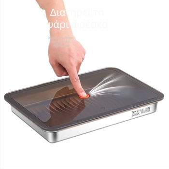 Naisike 304 ανοξείδωτος χάλυβας κουτί για ντιμπούλ με καπάκι - ZB Dumpling Box 304-Sealed