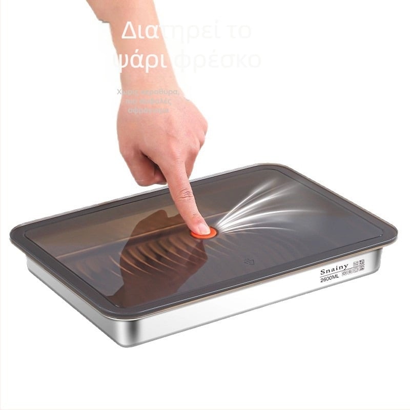 Naisike 304 ανοξείδωτος χάλυβας κουτί για ντιμπούλ με καπάκι - ZB Dumpling Box 304-Sealed