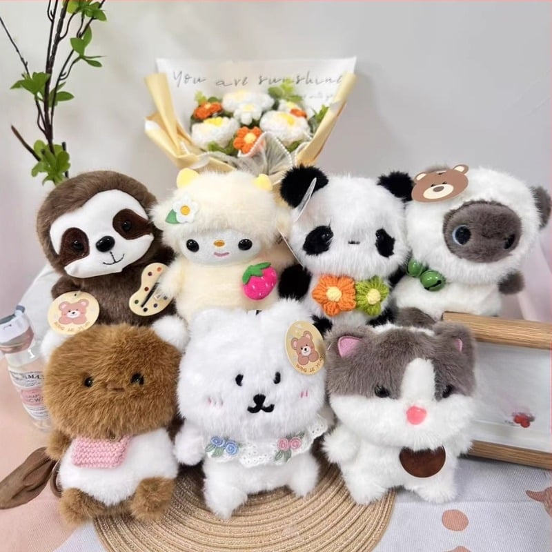 Αρκουδάκι plush – κοντή γούνα, γέμισμα PP βαμβάκι, πολυλειτουργικό κρεμαστό για τσάντα, προσαρμοσμένα δείγματα