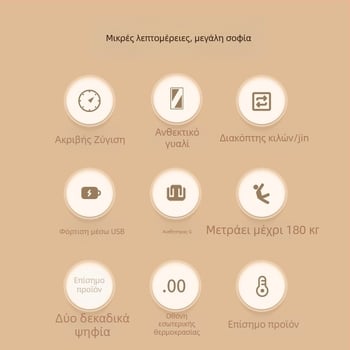 Έξυπνη ζυγαριά σώματος και λιπώδους μάζας, USB επαναφορτιζόμενη, 180 kg χωρητικότητα, αισθητήρας υψηλής ακρίβειας, οθόνη HD LCD