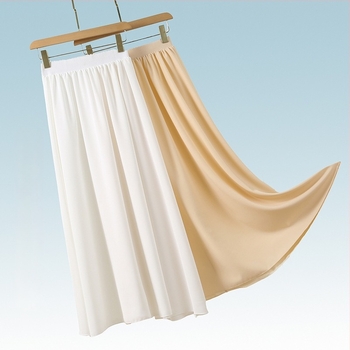 Εσωτερική δαντελένια φούστα-petticoat, ύφασμα Milk Silk με ανάμιξη σπαντεξ και πολυεστέρα, Α-γραμμή μεσαίου μήκους, υψηλή ελαστικότητα