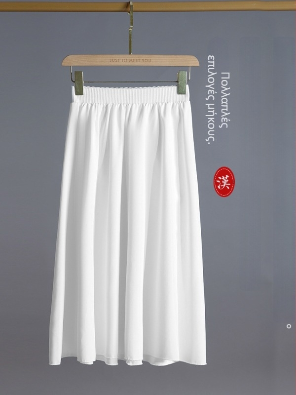 Εσωτερική δαντελένια φούστα-petticoat, ύφασμα Milk Silk με ανάμιξη σπαντεξ και πολυεστέρα, Α-γραμμή μεσαίου μήκους, υψηλή ελαστικότητα