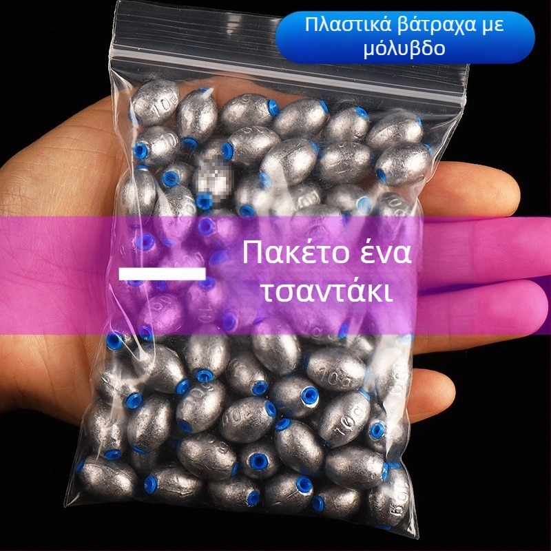 Αλιευτικά βάρη από καουτσούκ, σε σχήμα βαρελιού, σε στρογγυνό δοχείο συσκευασίας, προσαρμόσιμα