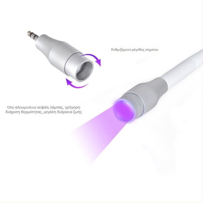 Βάση λαμπτήρα UV για βλεφαρίδες και gel νυχιών, ρυθμιζόμενο μέγεθος δέσμης, 5V, 1A, αλουμινένιο περίβλημα, JLONLI, μοντέλο 009 σειρά