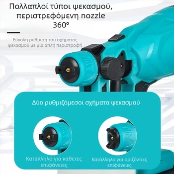 Ηλεκτρικό φορητό πιστόλι ψεκασμού βαφής, υψηλής πίεσης, κατάλληλο για λατέξ μπογιά, για οικιακή χρήση