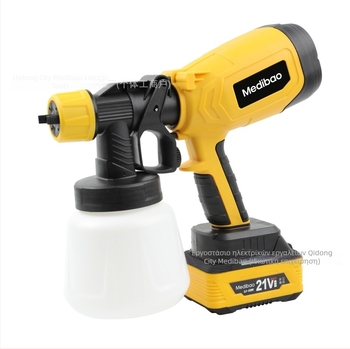 Saint Bier Ηλεκτρικό πιστόλι ψεκασμού, φορητό υψηλής πίεσης εργαλείο βαφής, επαναφορτιζόμενη μπαταρία λιθίου, 21V