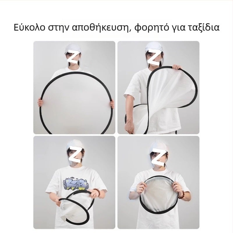 Φωτογραφικό πάνελ με απαλό φως — αναδιπλούμενο, φορητό, κράμα μαγνησίου, πάνελ διάχυσης, στήριγμα στούντιο