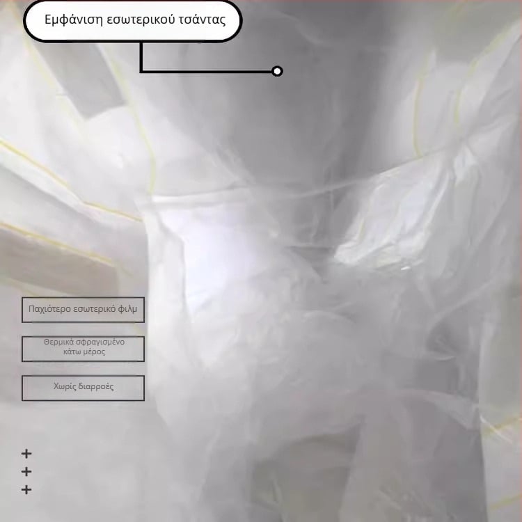 Ton bag με εσωτερική μεμβράνη, φορτίο 1000 kg, υλικό PE, διπλού στρώματος αδιάβροχο και αποξηρατικό, κατάλληλο για αποθήκευση τσιμέντου, εκτύπωση λογοτύπου