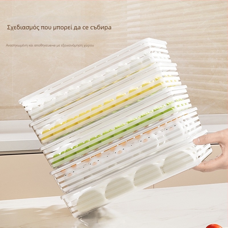 Κουτί αποθήκευσης γιοζα, πλαστικό, φιλικό προς τα τρόφιμα, ιαπωνικού στυλ, διατηρεί τη φρεσκάδα, 40 τεμάχια