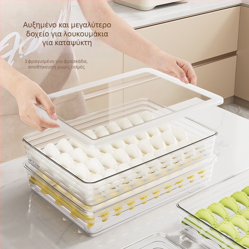 Κουτί αποθήκευσης γιοζα, πλαστικό, φιλικό προς τα τρόφιμα, ιαπωνικού στυλ, διατηρεί τη φρεσκάδα, 40 τεμάχια