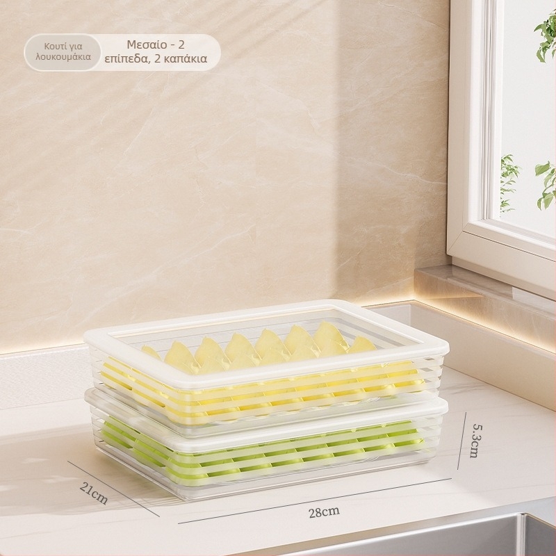 Κουτί αποθήκευσης γιοζα, πλαστικό, φιλικό προς τα τρόφιμα, ιαπωνικού στυλ, διατηρεί τη φρεσκάδα, 40 τεμάχια