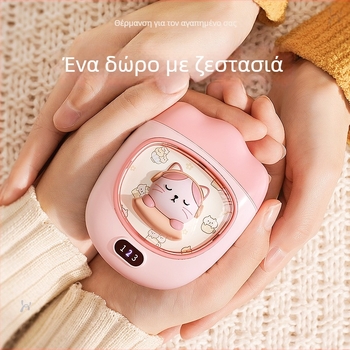 Ζεστατήρας χεριών με USB τροφοδοσία, 5W, ενσωματωμένη μπαταρία 1000–1200mAh, διάχυση θερμότητας με αλουμινένιο φύλλο