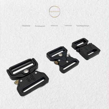 Τακτική αγκράφα ζώνης από κράμα ψευδάργύρου, υψηλής αντοχής, ανθεκτική στη φθορά, ρυθμιζόμενη για ζώνες με υφασμάτινη λωρίδα