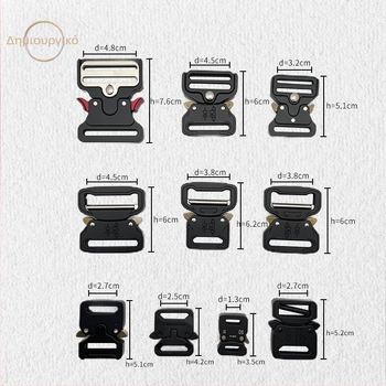 Τακτική αγκράφα ζώνης από κράμα ψευδάργύρου, υψηλής αντοχής, ανθεκτική στη φθορά, ρυθμιζόμενη για ζώνες με υφασμάτινη λωρίδα