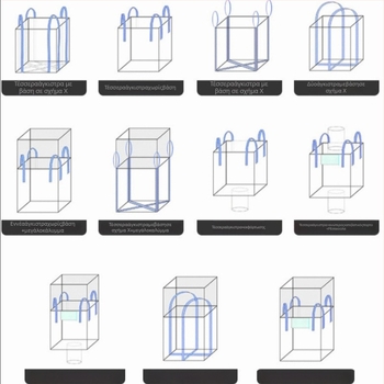 Υφαντή σακούλα πολυπροπυλενίου, ton bag για μεταφορική συσκευασία, ανθεκτική στη φθορά και ενισχυμένη με παχυσμένο ιμάντα; εκτύπωση λογότυπου; φορτίο 1–2 τ; μάρκα Sincerity