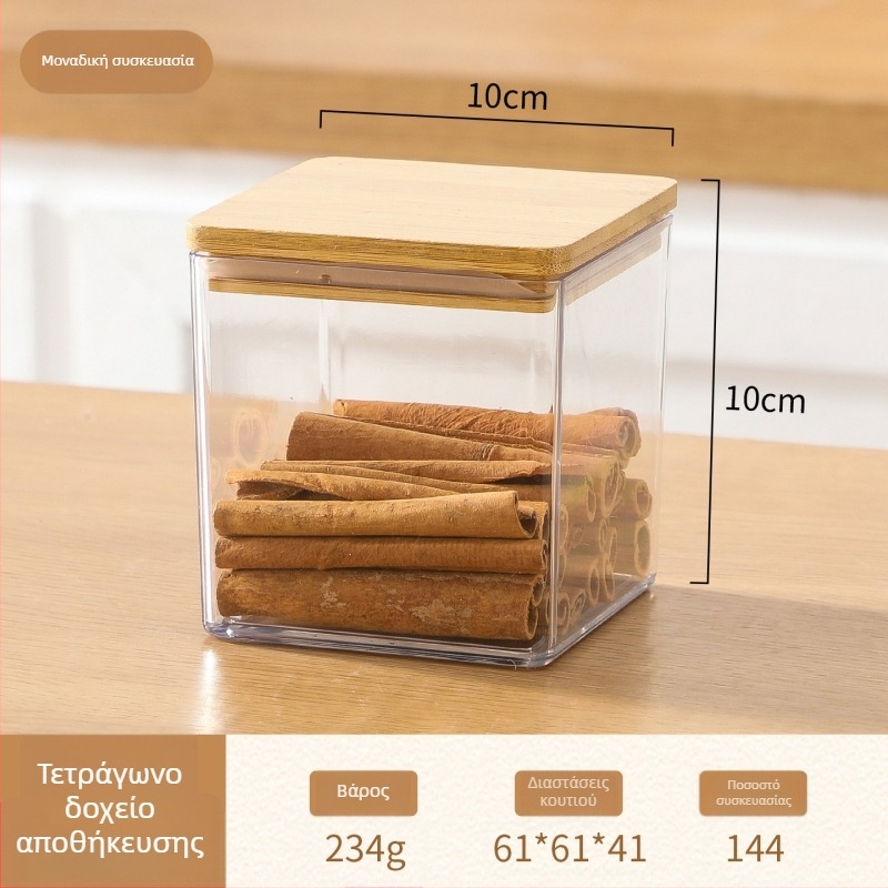 Τετράγωνη PET θήκη τροφίμων για συντήρηση, Διαφανές δοχείο αποθήκευσης τροφίμων, Παραγωγή Zhejiang Jinhua, Ποιότητα Premium