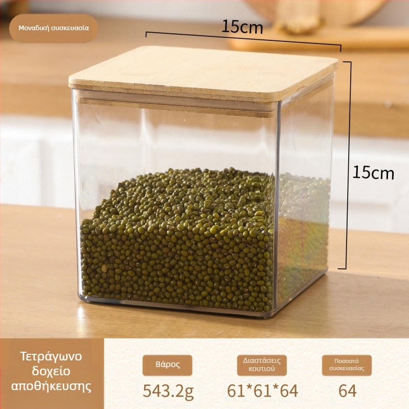 Τετράγωνη PET θήκη τροφίμων για συντήρηση, Διαφανές δοχείο αποθήκευσης τροφίμων, Παραγωγή Zhejiang Jinhua, Ποιότητα Premium