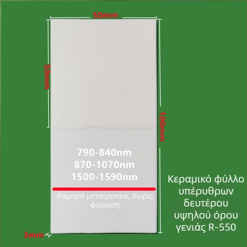 Κάρτα ανίχνευσης με πλάκα διπλασιασμού συχνότητας υπέρυθρου λέιζερ, ανίχνευση 1550 nm, τροποποιητής φωτός, μετατροπή και τοποθέτηση, κάρτα απεικόνισης 1064/10600