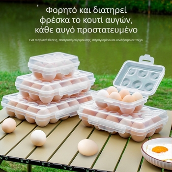 Κουτί αποθήκευσης αυγών για υπαίθριο κάμπινγκ με συρόμενο συρτάρι – φορητό, διατήρηση φρεσκάδας, σφράγιση, πλαστικό τροφίμων