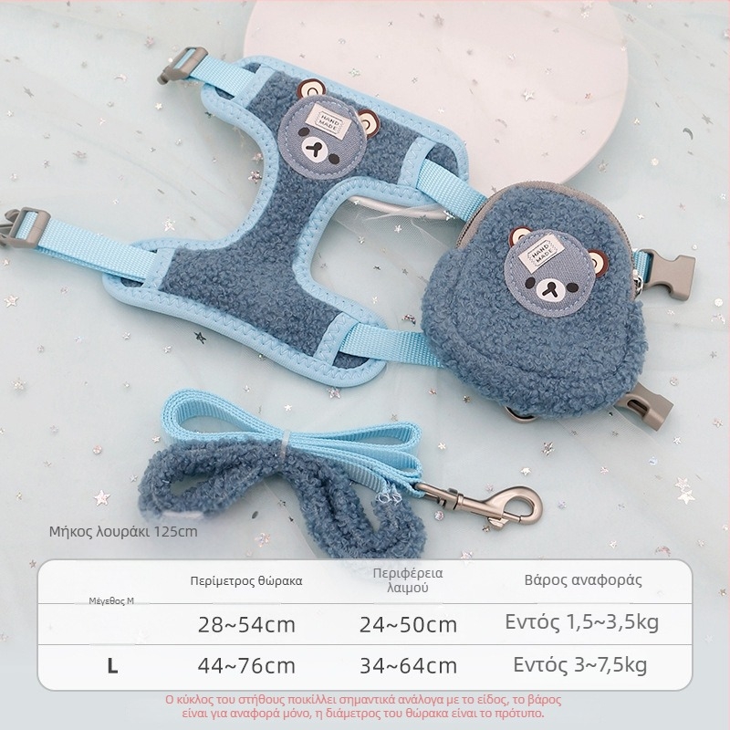 Λουρί γάτας με αναδιπλούμενο μηχανισμό, ρυθμιζόμενο, πολυεστερικό σχοινί