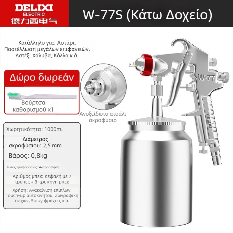 Οικιακό πιστόλι ψεκασμού για έπιπλα και αυτοκίνητα, ρυθμιζόμενη πολλαπλή διαμέτρου, επαναφορτιζόμενη μπαταρία λιθίου, 220V