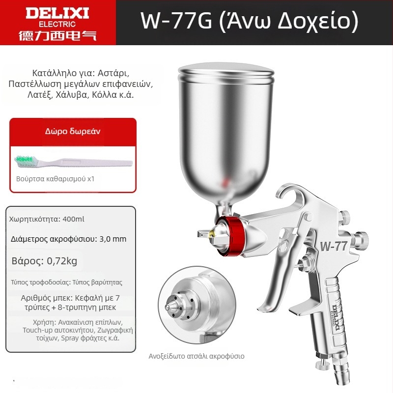 Οικιακό πιστόλι ψεκασμού για έπιπλα και αυτοκίνητα, ρυθμιζόμενη πολλαπλή διαμέτρου, επαναφορτιζόμενη μπαταρία λιθίου, 220V