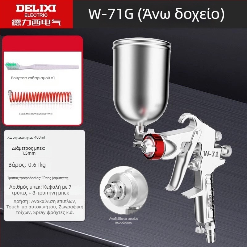 Οικιακό πιστόλι ψεκασμού για έπιπλα και αυτοκίνητα, ρυθμιζόμενη πολλαπλή διαμέτρου, επαναφορτιζόμενη μπαταρία λιθίου, 220V