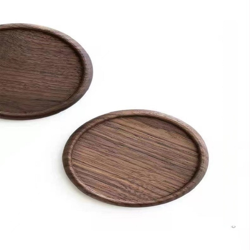 Ξύλινο σουβέρ με μοτίβο γραμμής ξύλου, στρογυλό ή τετράγωνο, βιοδιασπώμενο, ποιότητας πρώτης κατηγορίας