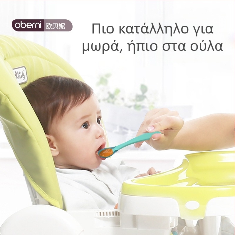 Obenie θερμοχρωμικό βρεφικό κουτάλι - υλικό PP, για ηλικίες 3 μηνών και άνω, σετ 1 τεμάχιο, αντι-καψίματος, cartoon στυλ