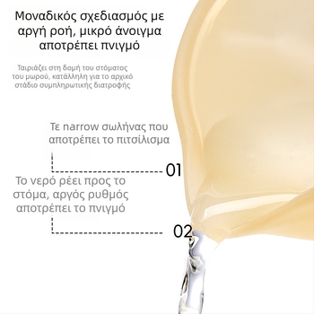 Παιδικό μπολ ταΐσματος με ράμφος αετού – σιλικόνη, κατάλληλο για 3+ μηνών, σετ 1 τεμ., χαριτωμένο στυλ