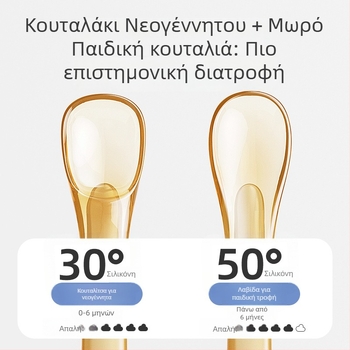 Σετ μαλακών κουταλιών μωρού από σιλικόνη, με δοχείο αποθήκευσης, μάρκα Obeni, κατάλληλο για μωρά άνω των 3 μηνών, 1 τεμάχιο.