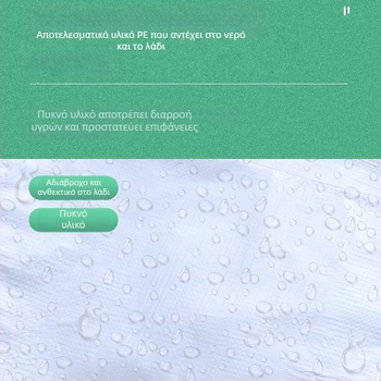 Τραπεζομάντηλο μίας χρήσης, PE πολυαιθυλένιο, πάχος 6 µm, τετράγωνο, προσαρμόσιμο
