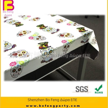 Πλαστικό τραπεζομάντιλο μίας χρήσης, ορθογώνιο, PE/πολυαιθυλένιο, μοτίβο κουκίδων, προσαρμοζόμενο με εκτύπωση λογότυπου