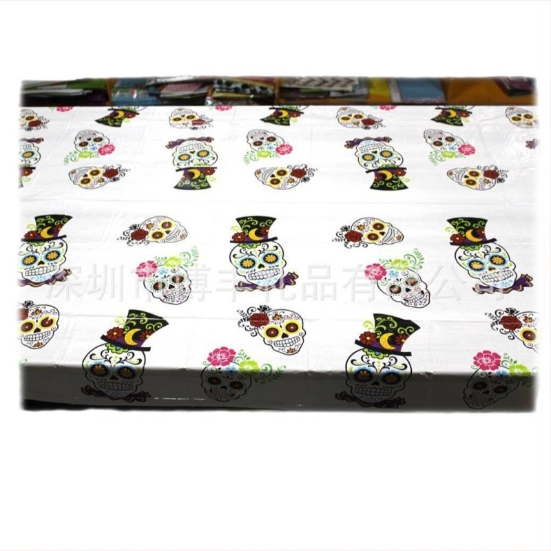 Πλαστικό τραπεζομάντιλο μίας χρήσης, ορθογώνιο, PE/πολυαιθυλένιο, μοτίβο κουκίδων, προσαρμοζόμενο με εκτύπωση λογότυπου