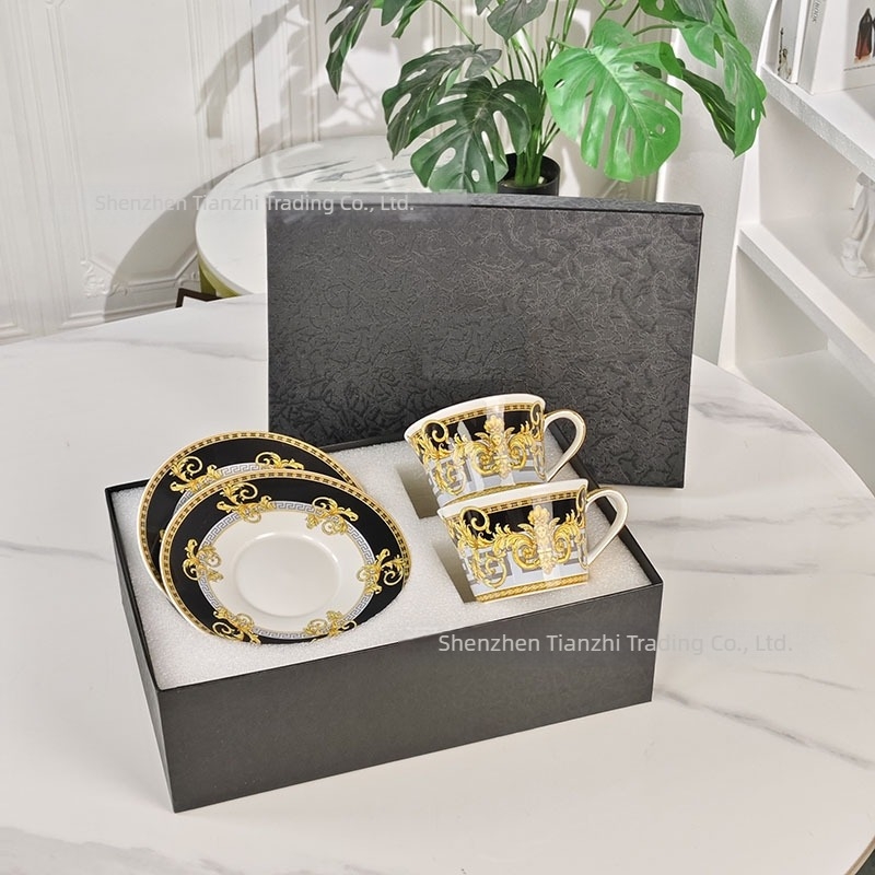 Σετ πιάτων από πορσελάνη οστού, ευρωπαϊκού στυλ, ελαφρύ ρετρό πολυτελείας, χειροποίητο, δυνατότητα εξατομίκευσης