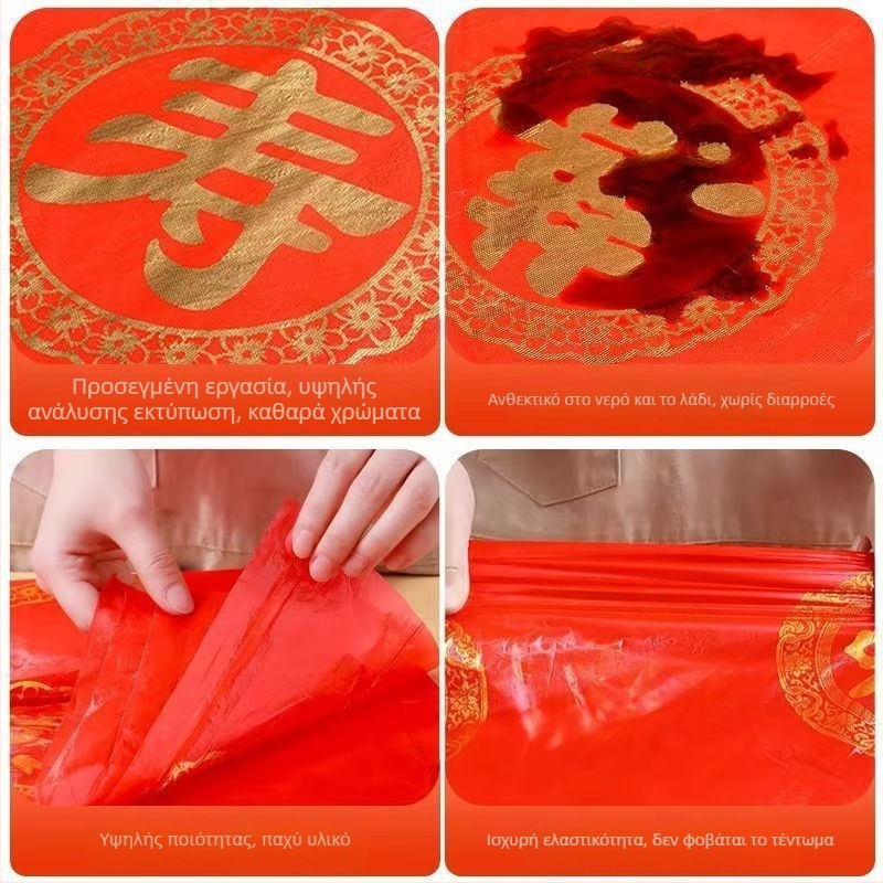 Πλαστικό τραπεζομάντιλο μίας χρήσης, ορθογώνιο, μοτίβο δράκος και φοινίκας, ρυθμιζόμενος πάχος, διαθεσιμότητα εκτύπωσης λογότυπου