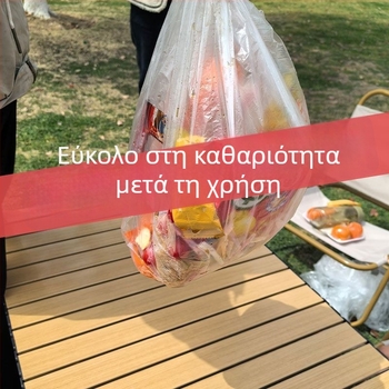 Μονόχρηστο τραπεζομάντιλο για κατασκήνωση με λάστιχο, LDPE, τετράγωνο σχήμα, ανθεκτικό σε λιπαρές ουσίες
