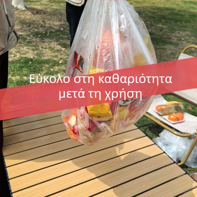 Μονόχρηστο τραπεζομάντιλο για κατασκήνωση με λάστιχο, LDPE, τετράγωνο σχήμα, ανθεκτικό σε λιπαρές ουσίες