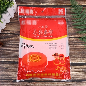 Μονοχρηστικό τραπεζομάντιλο από PE πλαστικό, παχυσμένο φιλμ, για γαμήλιες δεξιώσεις, ορθογώνιο και στρογγυλό σχήμα, σετ 10 τεμαχίων