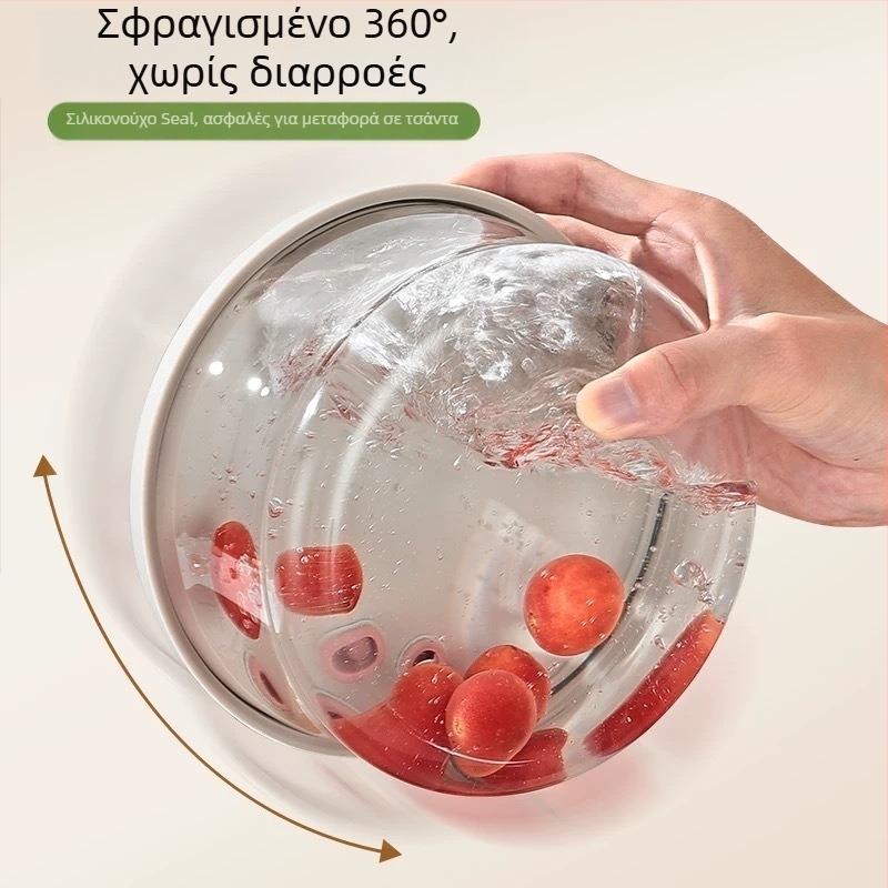 Γυάλινο κουτί για μεσημεριανό, υπερ-ελαφρύ, βοροσιλικατικό γυαλί, στρογγυλό, με σφραγιζόμενο καπάκι, μοντέλο 985