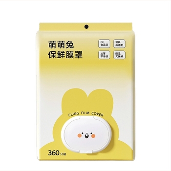 Κάλυμμα μεμβράνης τροφίμων PE με χαριτωμένο κουνελάκι, μιας χρήσης, 1 τεμ., 50 τεμ. ανά κιβώτιο, ανθεκτικό στη θερμοκρασία από -60°C έως 100°C