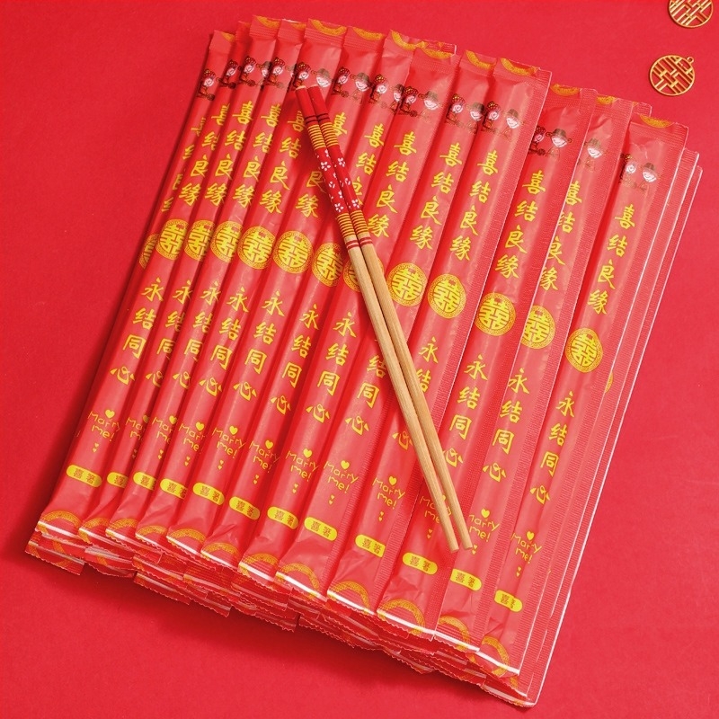 Μίας χρήσης ξυλάκια φαγητού με μπολ, μπαμπού, συσκευασία 50 ζεύγη, βιοδιασπώμενο, εκτύπωση λογότυπου, δυνατότητα προσαρμογής