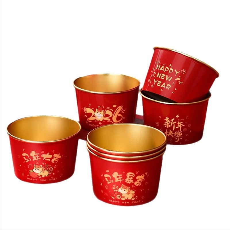 Σετ μίας χρήσης μπολ για ρύζι από πλαστικό τροφίμων, στρογγυλά μπολ, κατάλληλα για φούρνο μικροκυμάτων, συσκευασία 25 τεμάχια